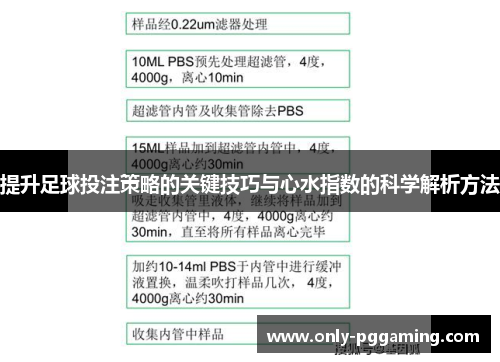提升足球投注策略的关键技巧与心水指数的科学解析方法