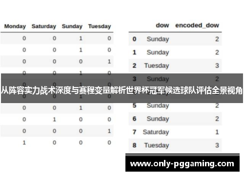 从阵容实力战术深度与赛程变量解析世界杯冠军候选球队评估全景视角
